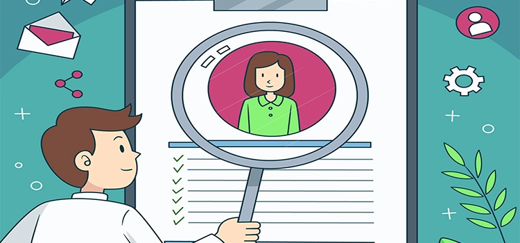 Vector illustration of hiring process.