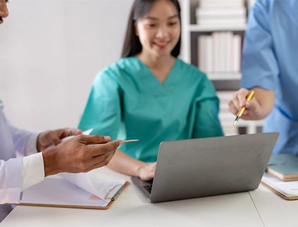 Phlebotomy training session